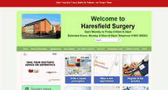 Desktop Screenshot of haresfieldsurgery.co.uk