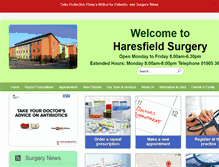 Tablet Screenshot of haresfieldsurgery.co.uk